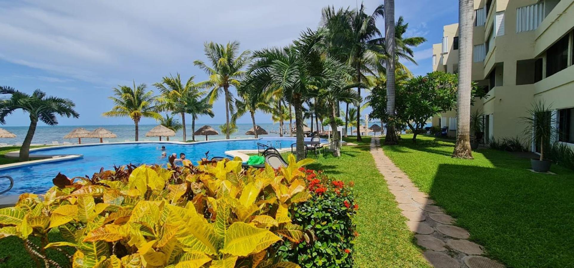 Oceanfront Condo At Unique Location Cancún Exteriör bild